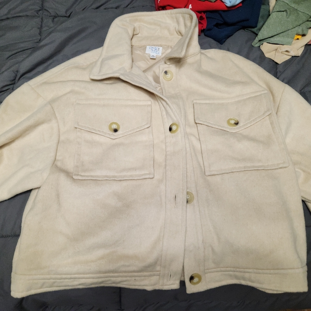 Beige Coat Medium Women